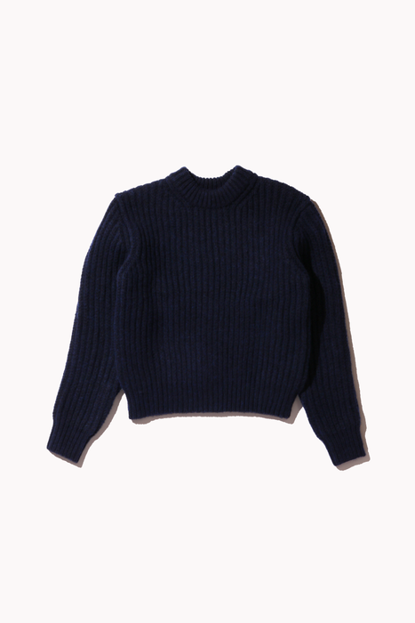 Unisex Intarsia Sweater in Navy