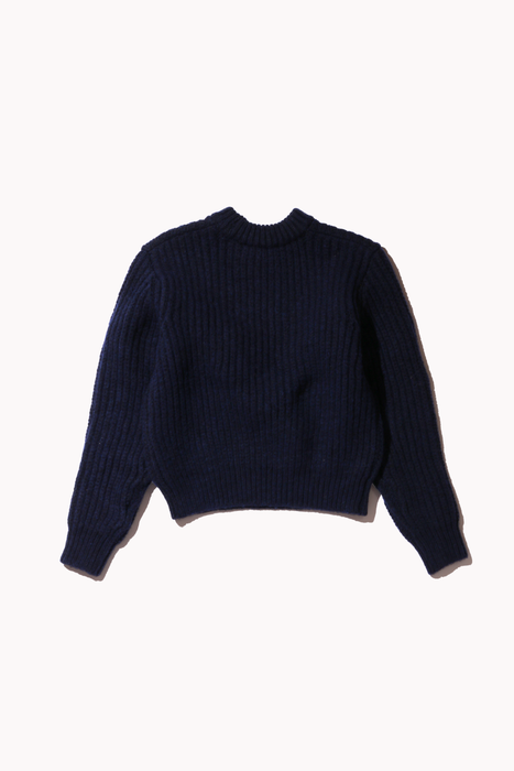 Unisex Intarsia Sweater in Navy