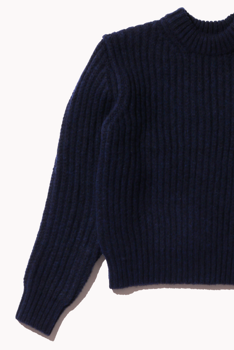 Unisex Intarsia Sweater in Navy