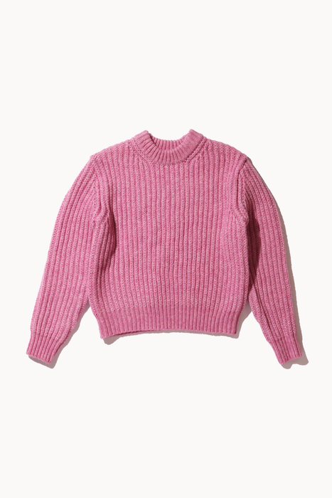 Unisex Intarsia Sweater in Pink