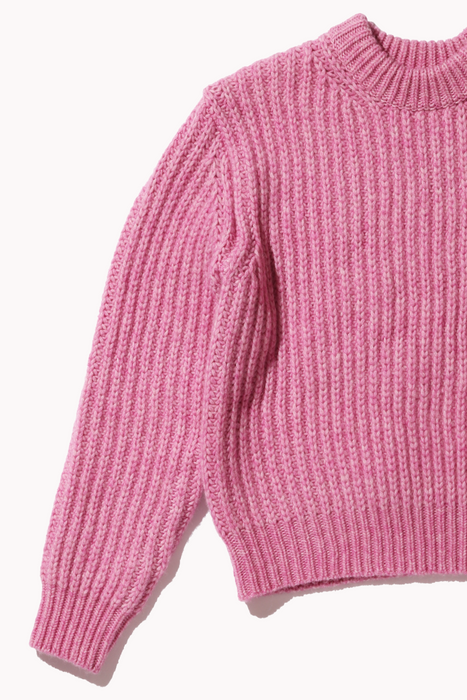 Unisex Intarsia Sweater in Pink