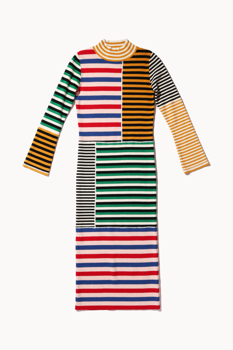 Cecil Dress in Multi Stripe